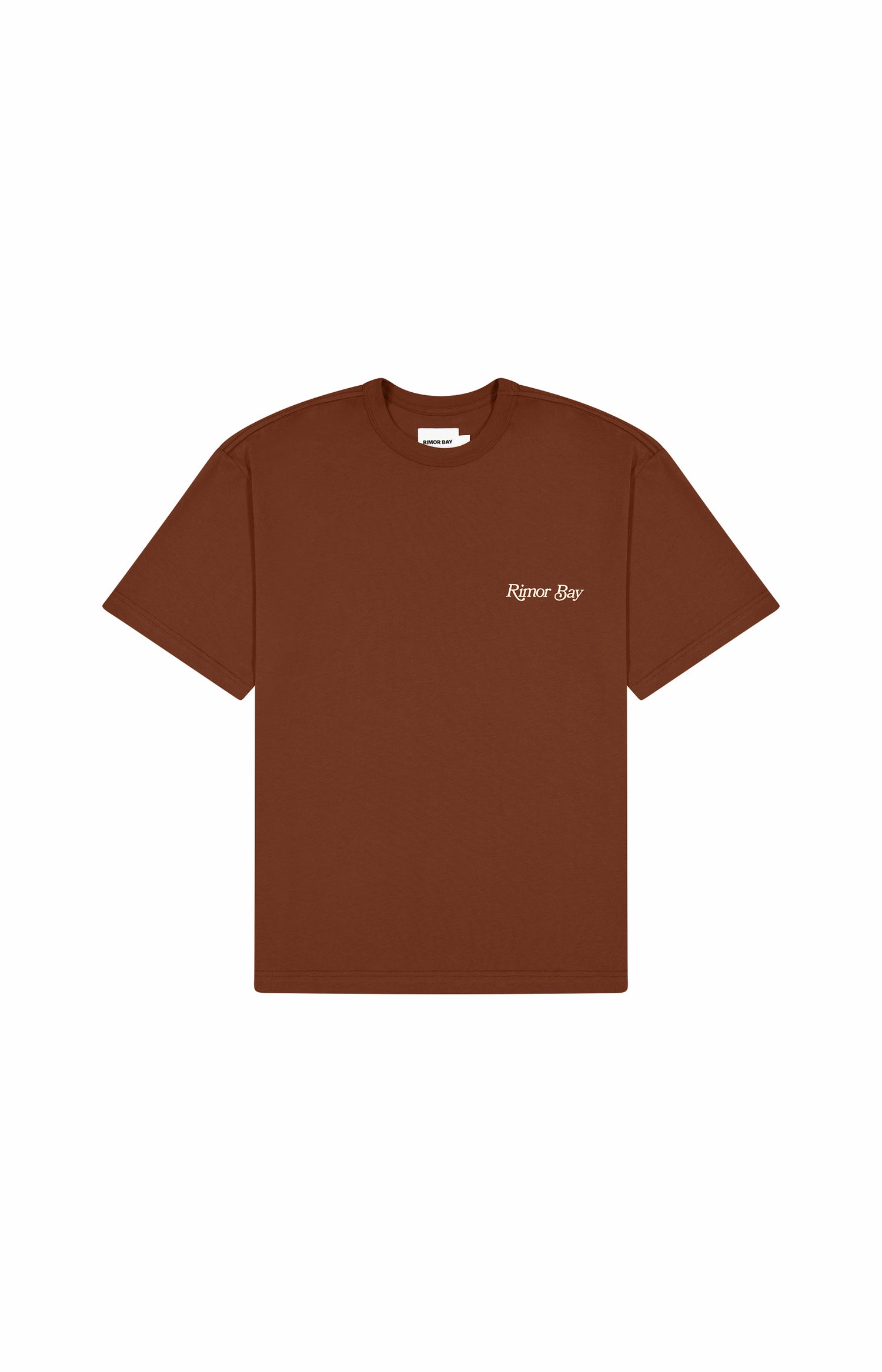 brown shortsleeve tshirt with logo on chest
