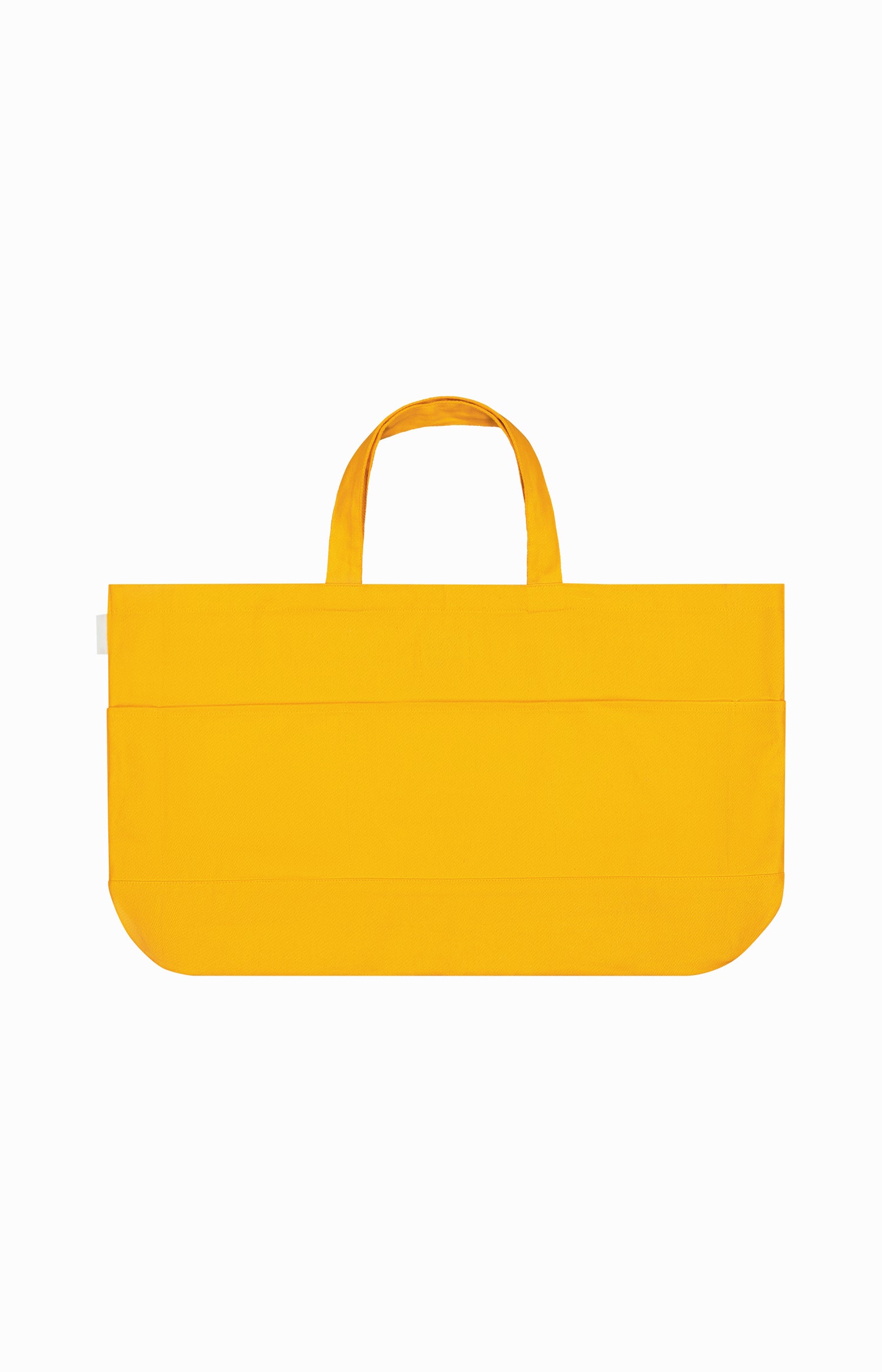 clear cut of yellow beach bag with handle