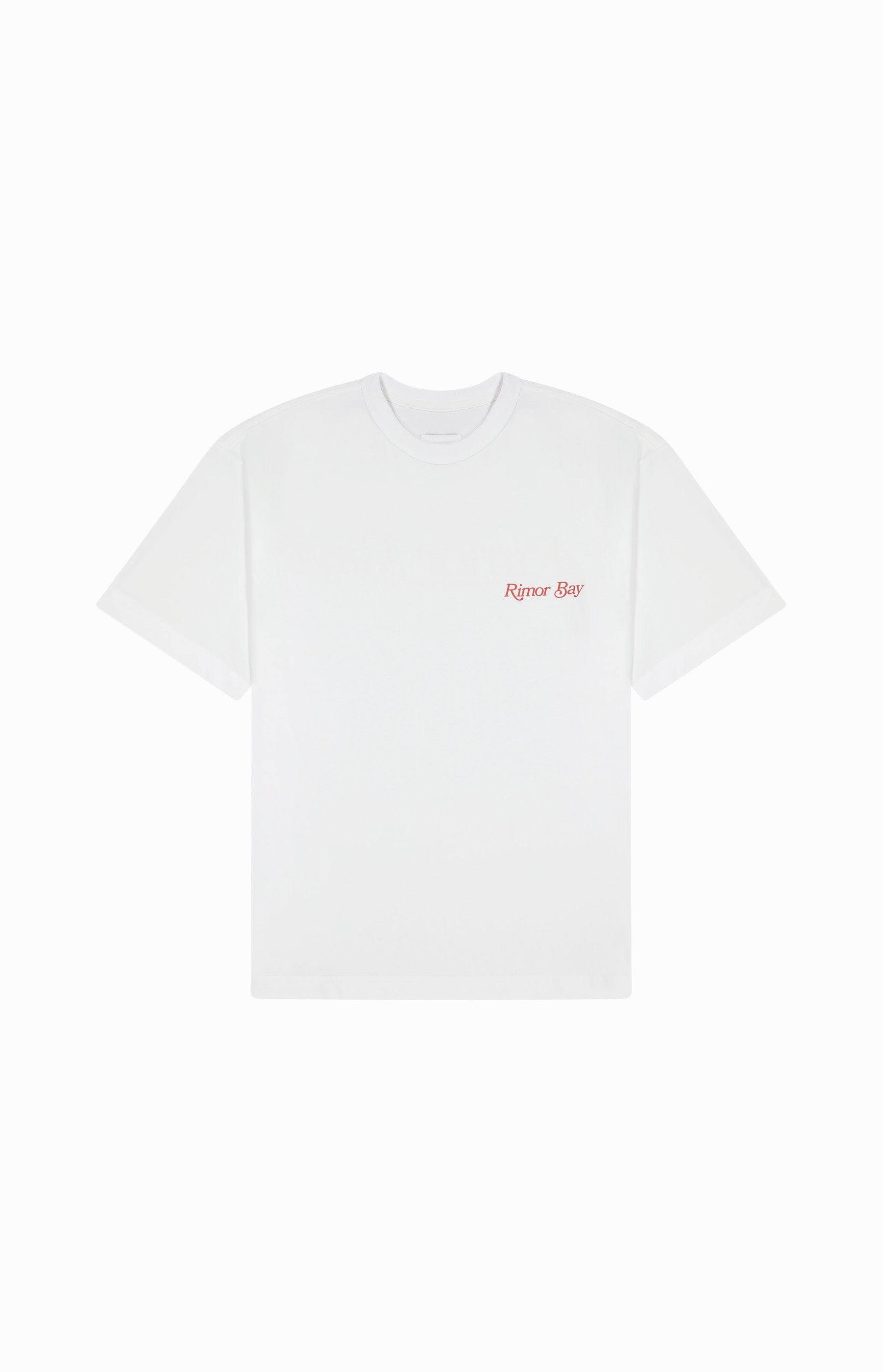 white short sleeve tshirt with logo on chest 